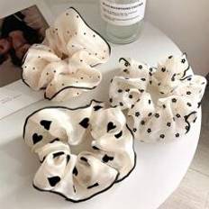 Multicolour Hair Ties Shein 3pcs Women Heart Flower Hair Scrunchie