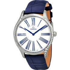Omega Klockor Omega Damklocka 428.18.39.60.04.001 De Ville Tresor Vit/Läder Ø39 mm