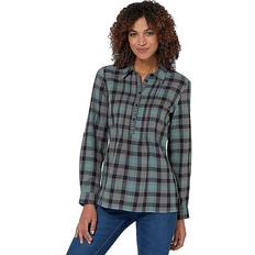 À carreaux Chemisiers V-Neck Check Blouse