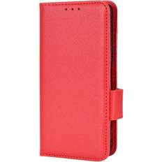 MAULUND Sony Xperia 5 IV PU Litchi Läder Fodral Röd