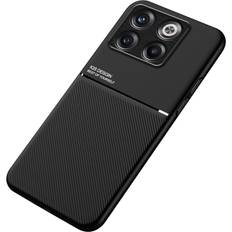 MAULUND OnePlus 10T Læderbetrukket Plastik Cover Sort