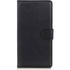 Oneplus 9 pro cover MAULUND OnePlus 9 Pro Læder Cover m. Pung Litchi Sort