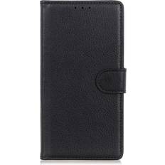 MAULUND OnePlus 9 Pro Litchi Leather Wallet Case Svart