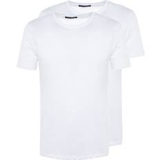 Manlig Grundläggande Slim Fit T-shirt - Vit