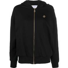 Polyurethane - Women Sweaters Philipp Plein studded zip-front hoodie women Polyurethane/Polyester/Viscose/Cotton Black