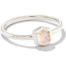 Kendra Scott Gray Jewelry Kendra Scott Davie Sterling Silver Band Ring in Rainbow Moonstone