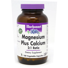 Vitamins & Supplements Bluebonnet Nutrition Magnesium Plus Calcium 2:1 Ratio - 180 Capsles