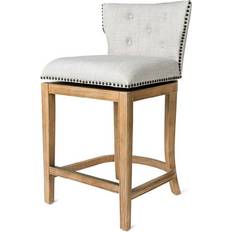 Maven Lane Maven Lane Hugo Tufted-Back Swivel Kitchen Bar Stool