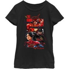 Running T-shirts Children's Clothing DC Comics Girl's The Flash Book Superheroes Logo Child T-Shirt Black Black