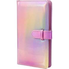 Mini Photo Album, Goodsnetic 96 Pockets Mini Album Compatible with Fujifilm Instax Mini 7s 8 8 9 25 26 50s 70 90 Film, Polaroid PIC-300 Z2300 Film Instant Camera, Portable Wallet Photo Album, Pink