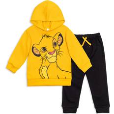 Disney Black Children's Clothing Disney Disney Lion King Simba Big Boys Fleece Pullover Hoodie and Pants Outfit Set Yellow/Black 10-12