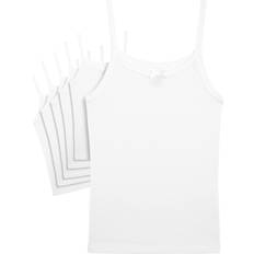 Girls - White Tank Tops Sweet Princess Girls Undershirt 100% Cotton Cami Camisole Tank Top 6 Pack, 2T-16 4T, White