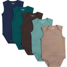 Hanes Unisex Baby Bodysuits Ultimate Flexy Sleeveless Set - Blue Green