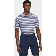 Stripes Polo Shirts adidas Two-Color Striped Golf Polo Shirt Collegiate Navy White