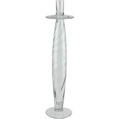 16" Clear Swirled Glass Taper