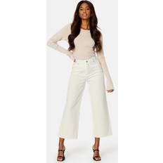 Bubbleroom Byxor & Shorts Bubbleroom Liv Cropped Jeans Offwhite