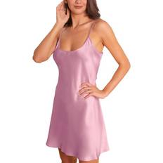 Lady Avenue Kjoler Lady Avenue Pure Silk Strap Dress Pink