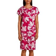 Dame - Rosa Nattkjoler Calida Nights Sleepshirt Blooming Short Sleeve Rosa Mønster bomull Dame