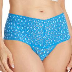 Blåa - Leopard Underkläder Hanky Panky Cross Dyed Leopard Retro Thong Blue Pattern One