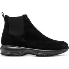 Hogan Women Boots Hogan Interactive leather chelsea boots women Calf Leather/Calf Suede/Rubber Black