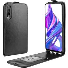 MAULUND Huawei P Smart Pro Vertikal Læder Flip Cover Sort