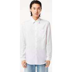 Lacoste Vita Skjortor Lacoste Bomullsskjorta Slim Fit Herr - Vit