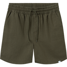 Les Deux Otto Linen Shorts, Olive Night