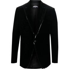 DSquared2 Men Blazers DSquared2 sequined-trim velvet blazer men Polyester/Polyester/Viscose/Cotton Black