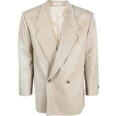 Fear of God Men Blazers Fear of God double-breasted button blazer men Virgin Wool/Cupro/Polyester Neutrals