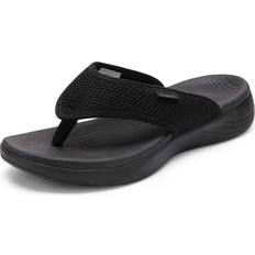 Women's Arch Support Thong Sandals - Black