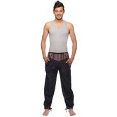 Simandra Haremshose Thamel Freizeithose mit breitem gewebtem Bund Fischerhose für Herren