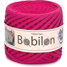 T-Shirt Garn Fettuccini Zpagetti Ball, 3-5mm T-Shirtgarn zum Häkeln Stricken, Maske Ohrenbinder, T Garn Bio-Baumwolle, Makramee T-Garn, Jerseygarn Hot Pink