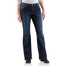 Carhartt Women Jeans Carhartt Carhartt Women's Relaxed Fit Denim Jasper Jean, True Blue Indigo, Regular