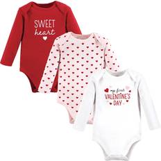 Heart Bodysuits Children's Clothing Hudson Baby Unisex Baby Cotton Long-Sleeve Bodysuits, Valentine Sweetheart, 9-12 Months