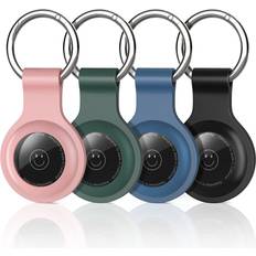 Peston AirTag Holder Case 4-Pack Pink/Green/Blue/Black
