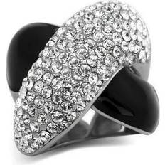 Crystal Rings Precious Stone High Polished No Plating Stainless Steel Ring with Top Grade Crystal Clear