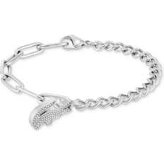 Lacoste Silver Bracelets Lacoste Stainless Steel Crocodile Chain Bracelet Silver Silver