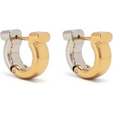 Ferragamo Hoops Earrings Ferragamo Gancini hoop earrings women Brass One Gold