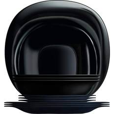 Luminarc Dinner Sets Luminarc Black Glass Carine Dinner Set 12pcs
