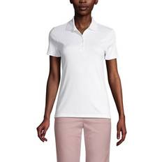 Lands' End XL Polo Shirts Lands' End Petite Supima Cotton Short Sleeve Polo Shirt White White