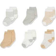 3-6M Socks Touched By Nature Touched by Nature Baby Organic Cotton Socks, Neutral Stripes, 12-24 Months