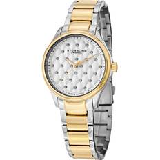 Stührling s 567.02 Vogue Swiss Crystal Two Tone Gold