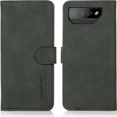 Skalo Asus ROG Phone 7 5G KHAZNEH Pungetui i PU-læder Grøn