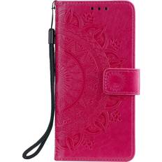 MAULUND Samsung Galaxy S21 Plus Læder Cover m. Pung Mandala Imprint Rose