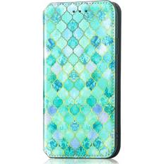 MAULUND Samsung Galaxy A32 4G Caseneo Læder Cover m. Pung & Farverigt Print Emerald