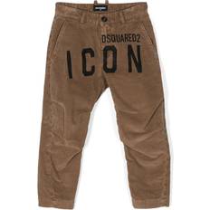 DSquared2 Dsquared2 Kids Icon logo-print corduroy trousers kids Cotton/Spandex/Elastane yrs Brown
