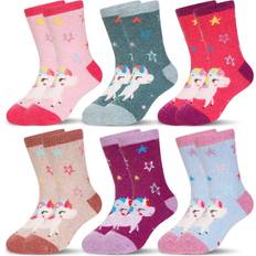 Bang & Olufsen Kids Wool Socks Winter Warm Wool Hiking Thermal Thick Boot - Unicorn