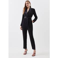 Karen Millen Women Jumpsuits & Overalls Karen Millen Tailored Tuxedo Wrap Jumpsuit