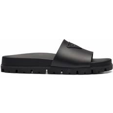 Prada Men Slippers & Sandals Prada triangle-logo pool slides men Rubber/Rubber/Polyethylene vinyl acetate PEVA Black