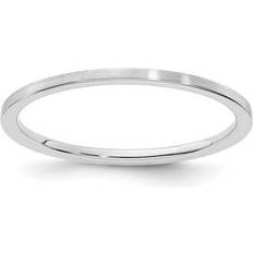 The Black Bow 14K White Gold 1.2 mm Flat Satin Stackable Band